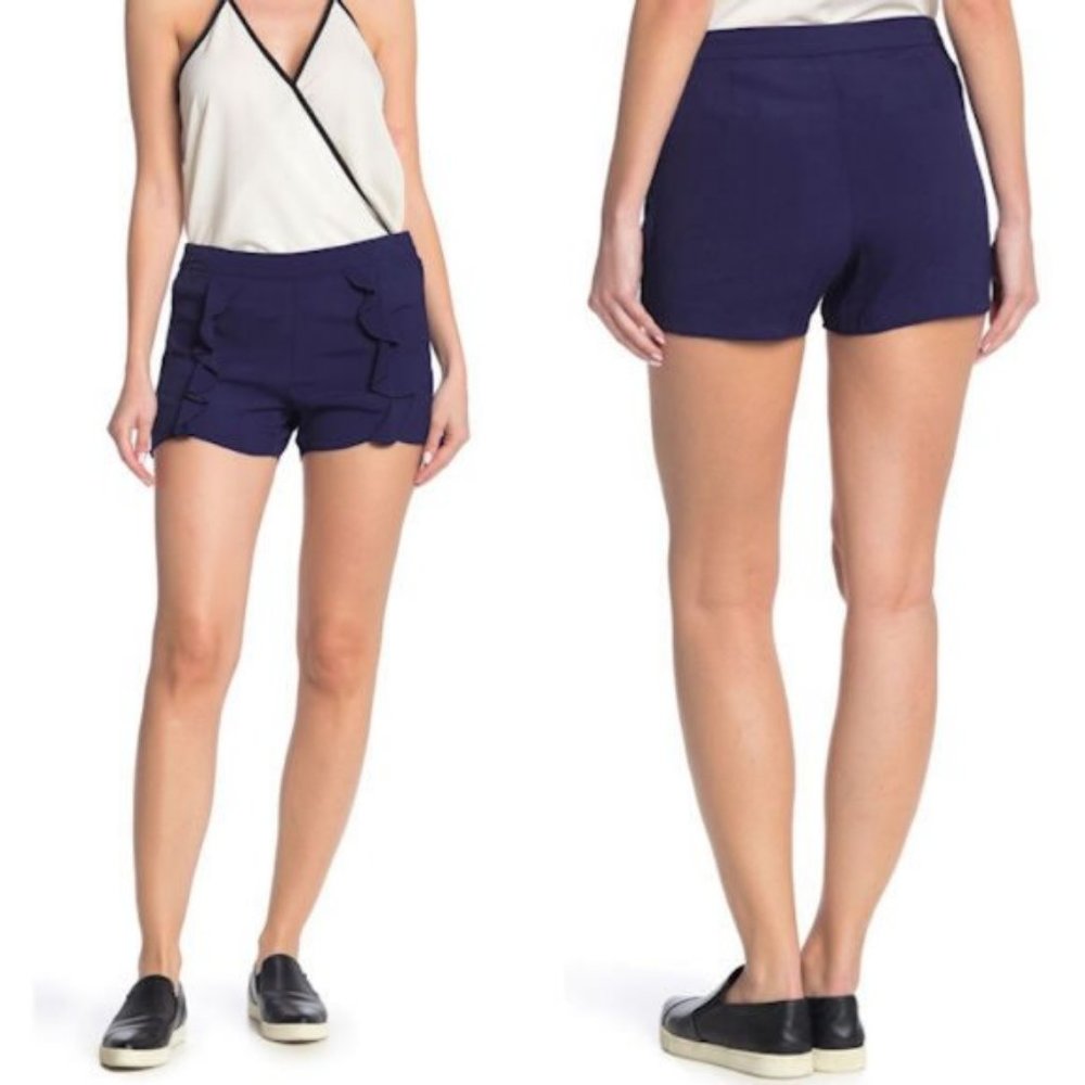 Kut From the Kloth Cloth Shorts Ruffle Blue 14